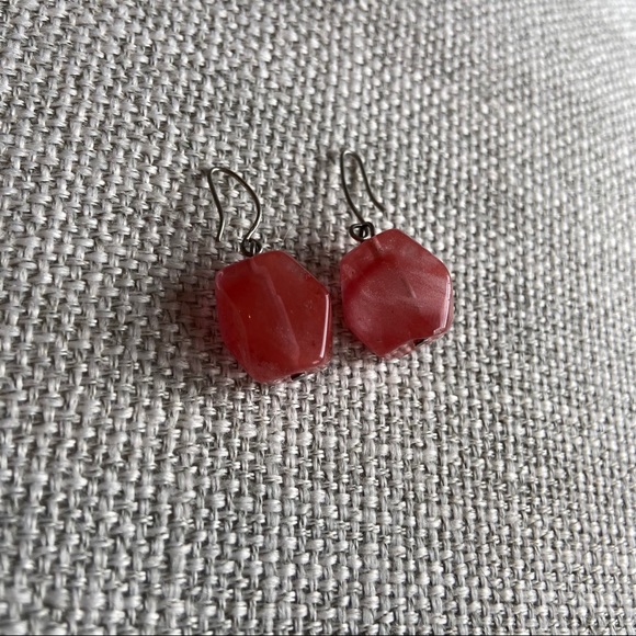 💎Genuine rose-quartz drop earrings - Picture 2 of 4